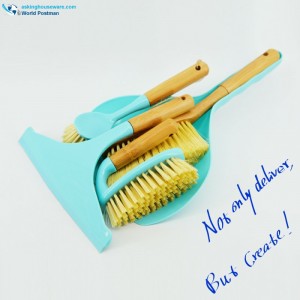 Akbrand Household Brosses De Nettoyage Pour Manche En Bambou Set 4en1 Tiff. Couleur