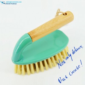 Akbrand Poignée En Bambou Brosse De Nettoyage Pour Chaussures, Brosse De Vêtement, Brosse En Tiff. Couleur